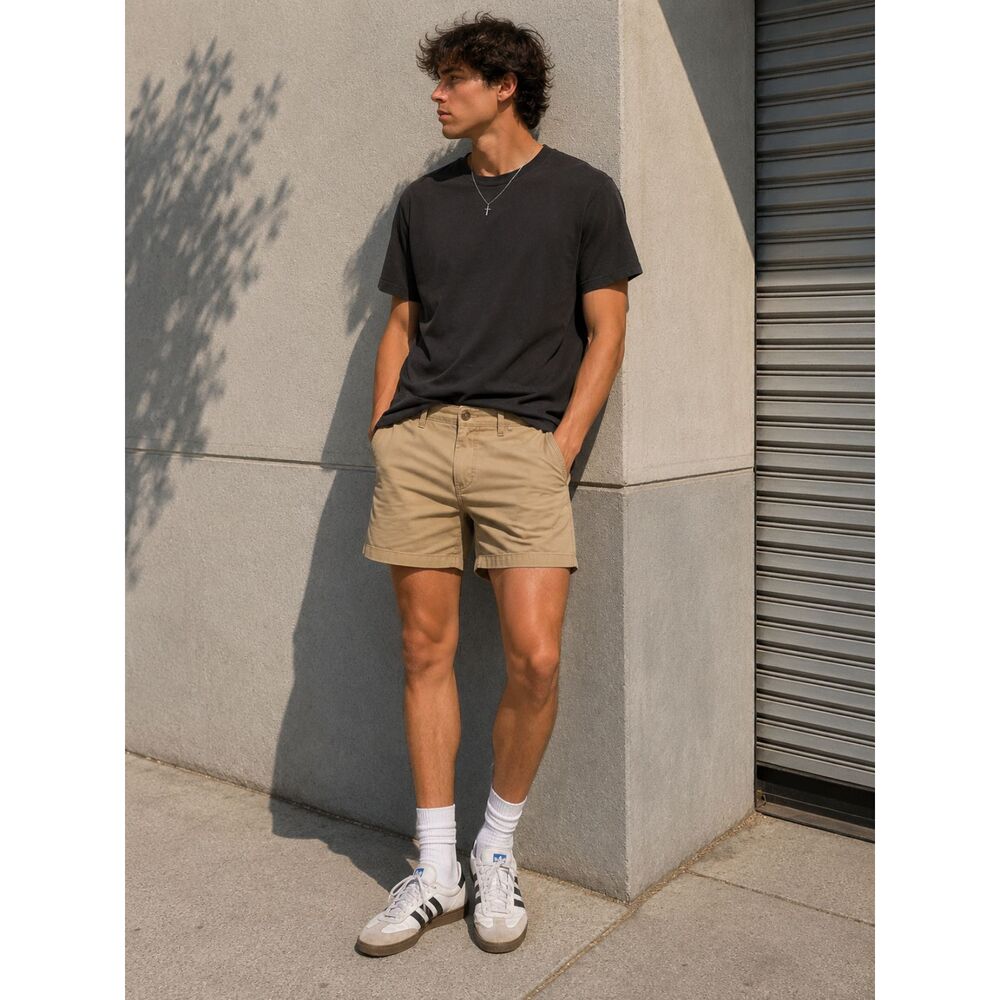 Hollister Men's Black Crew Neck T Shirt Basic Casual Tee